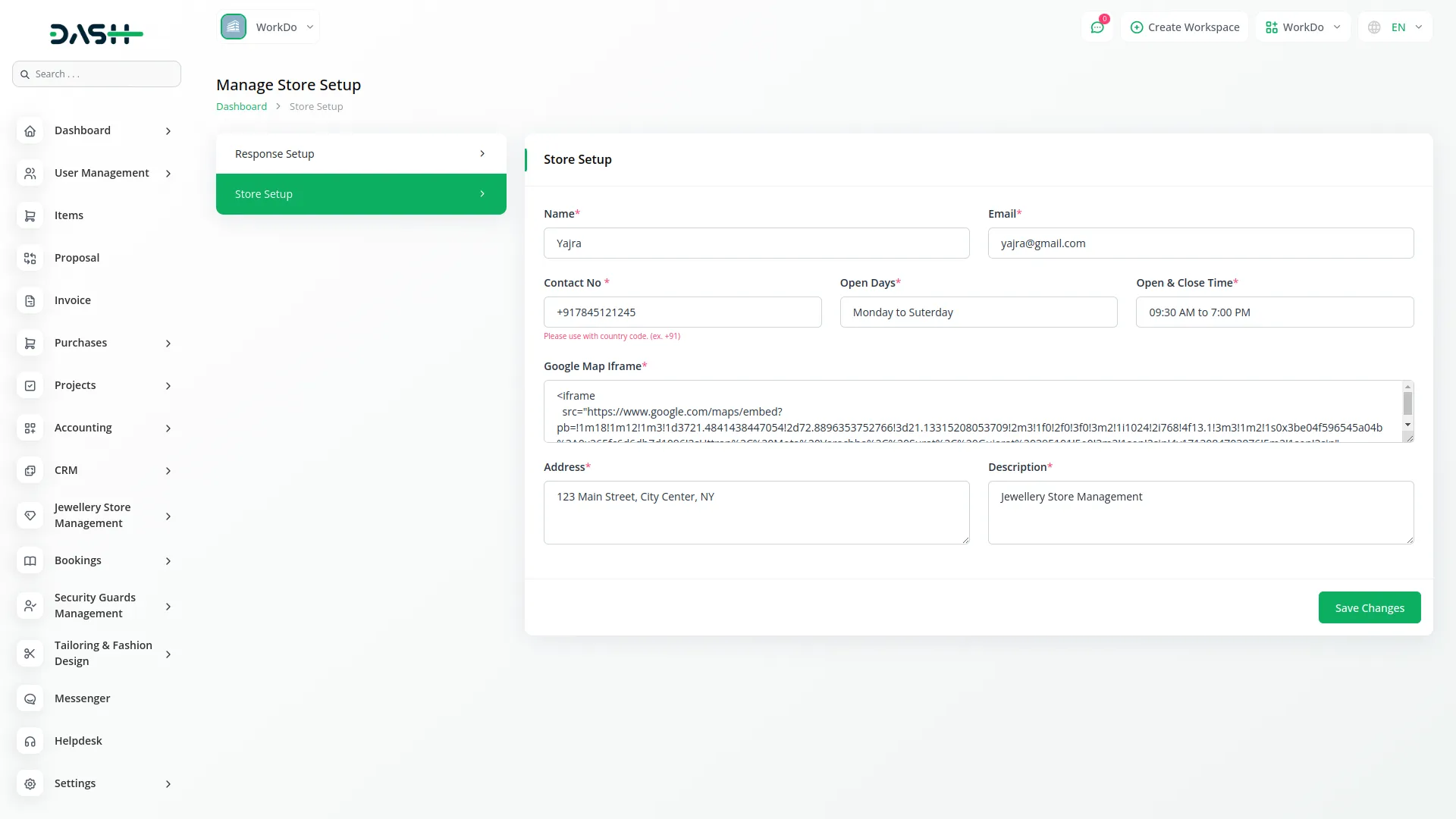 jewellery store management