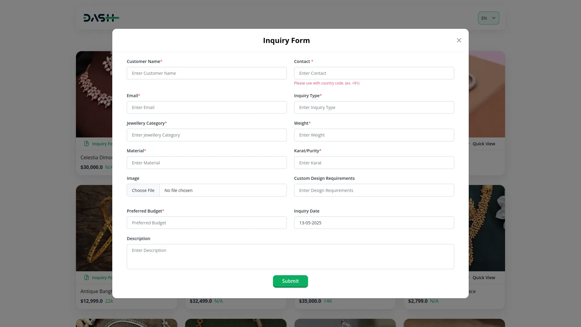 jewellery store management