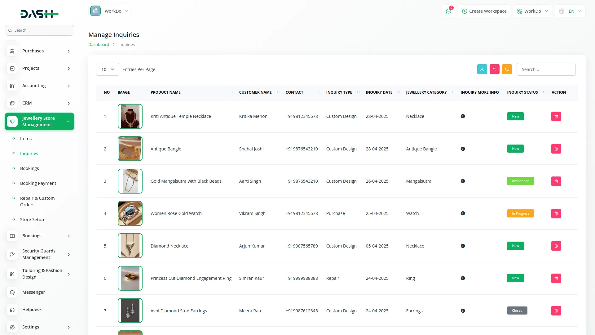 jewellery store management