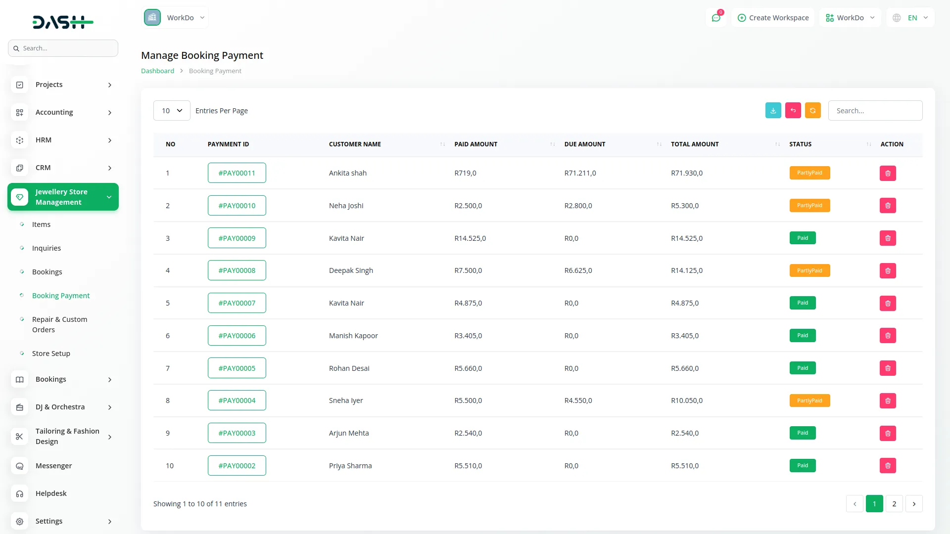 jewellery store management