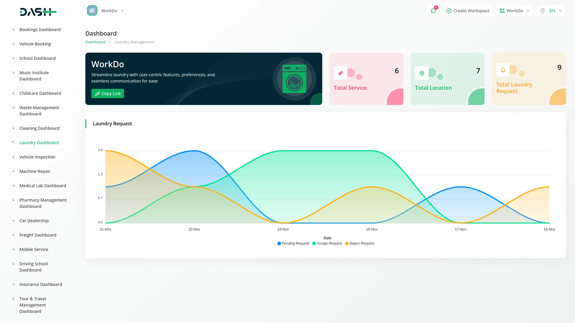 laundry management integration