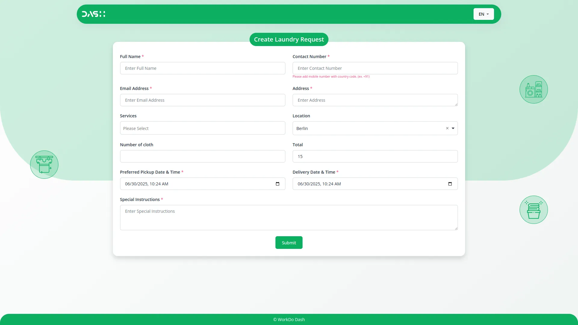 laundry management integration