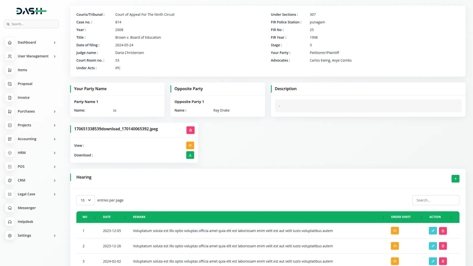 legal case management