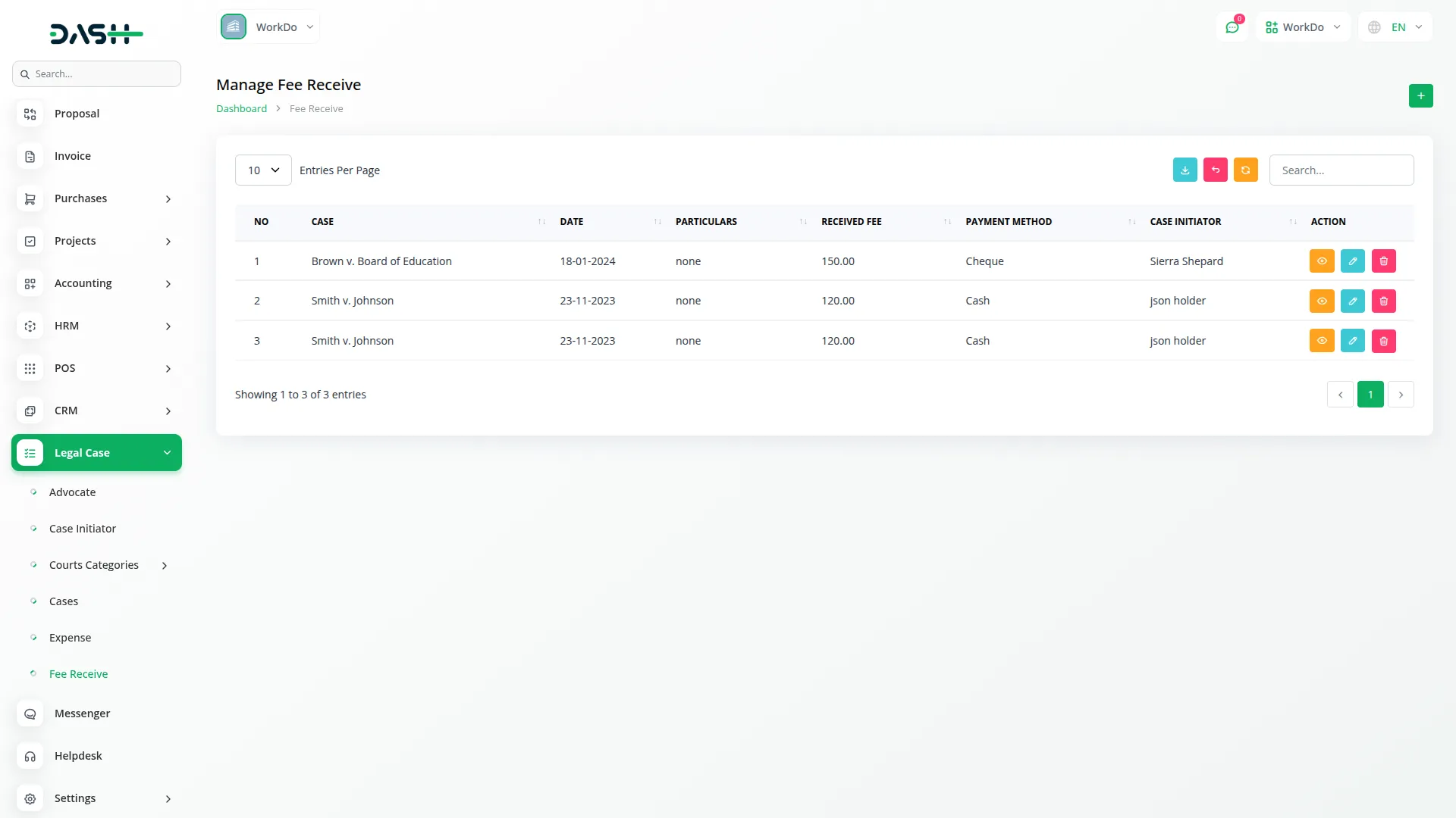 legal case management