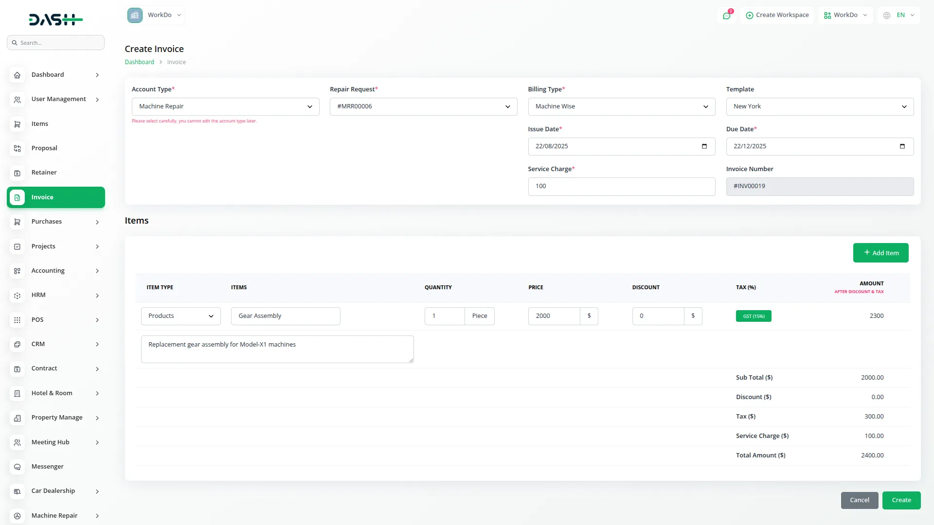 machine repair management