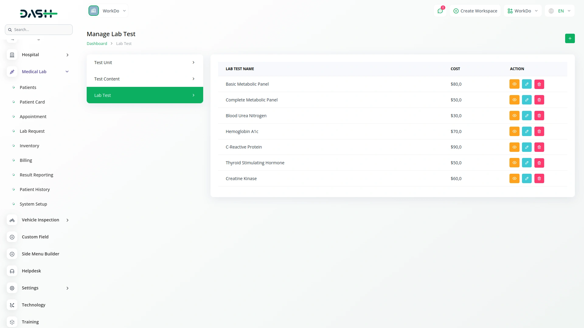 medical lab management