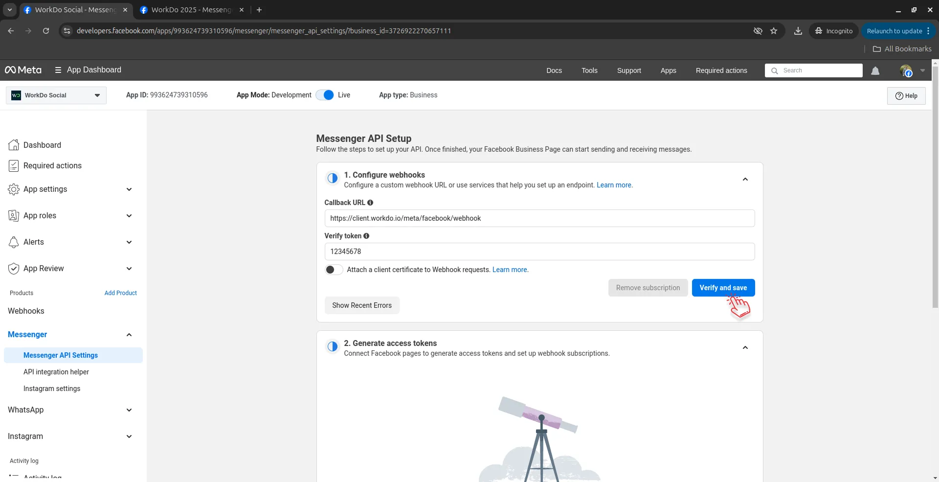 instagram and facebook