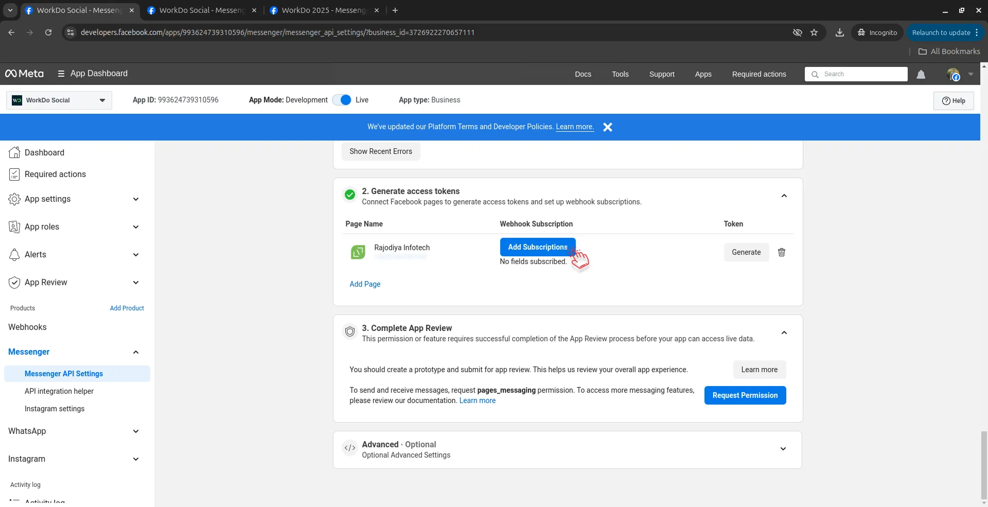 instagram and facebook