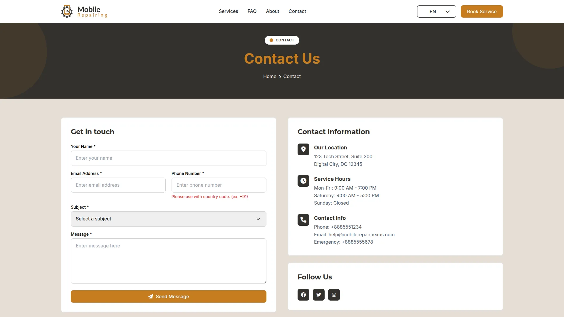 mobile service management