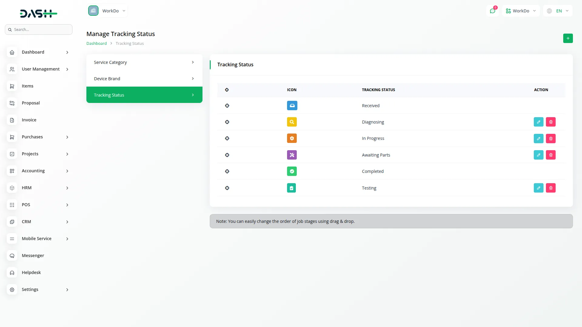 mobile service management