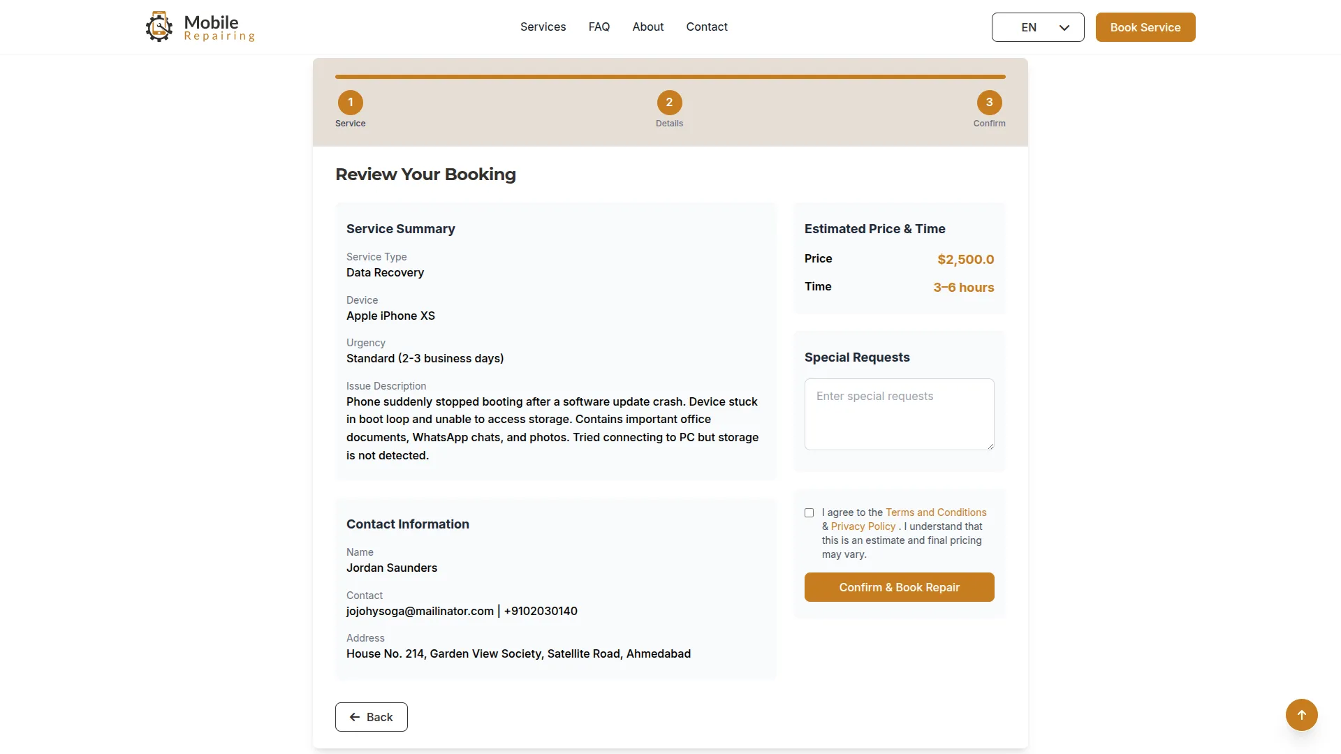 mobile service management