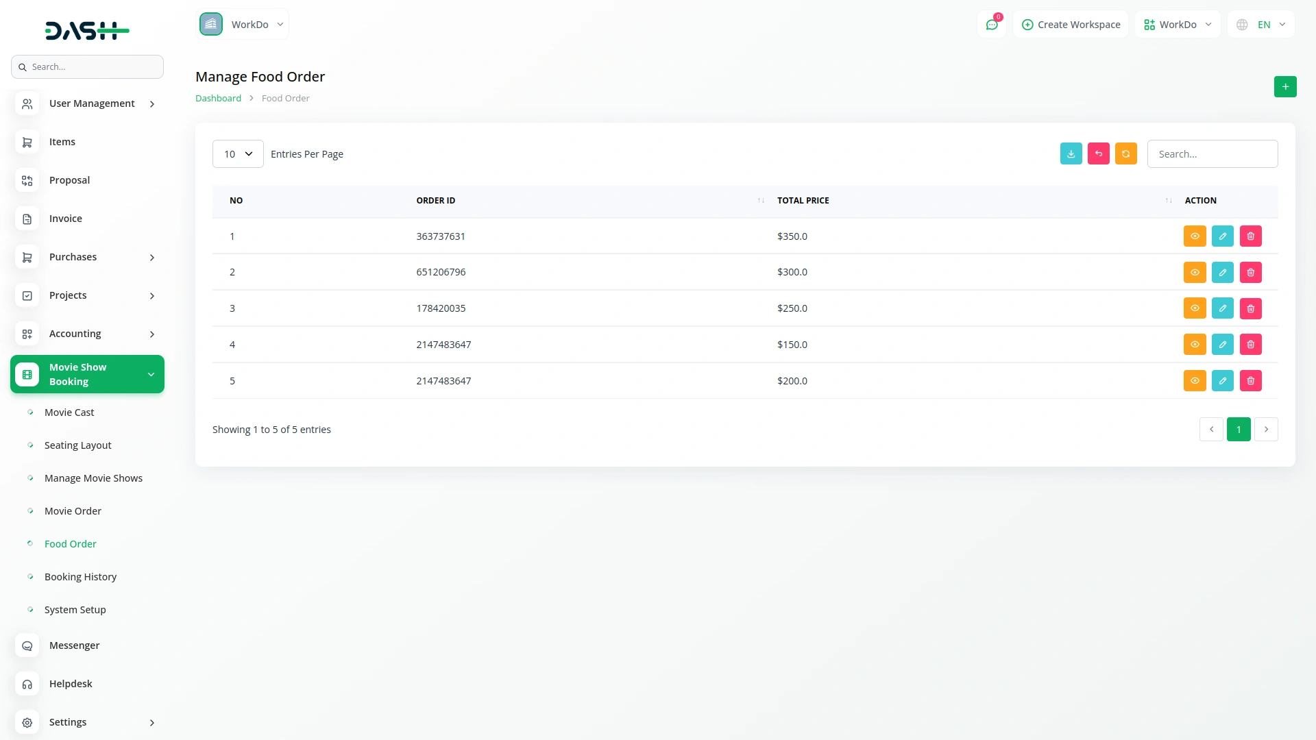 movie show booking system