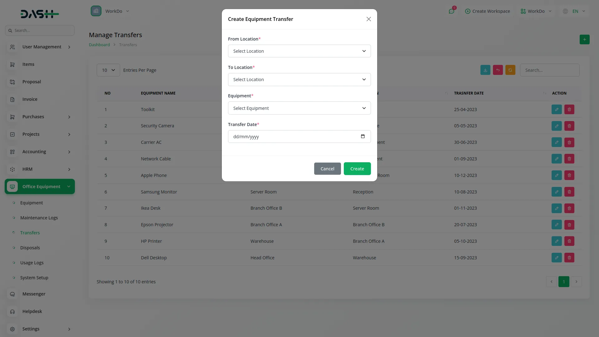 office equipment management
