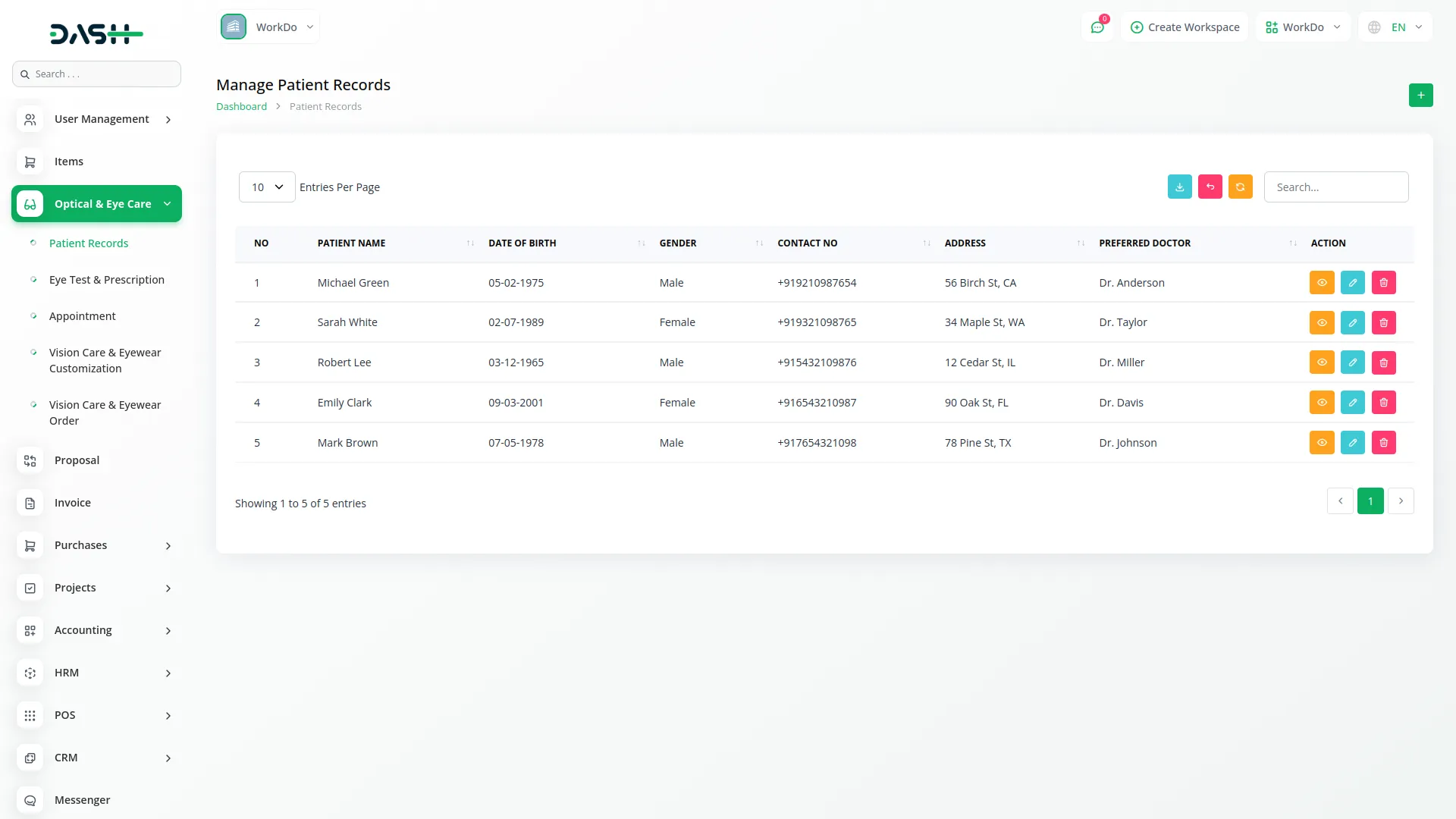 optical eyecare center