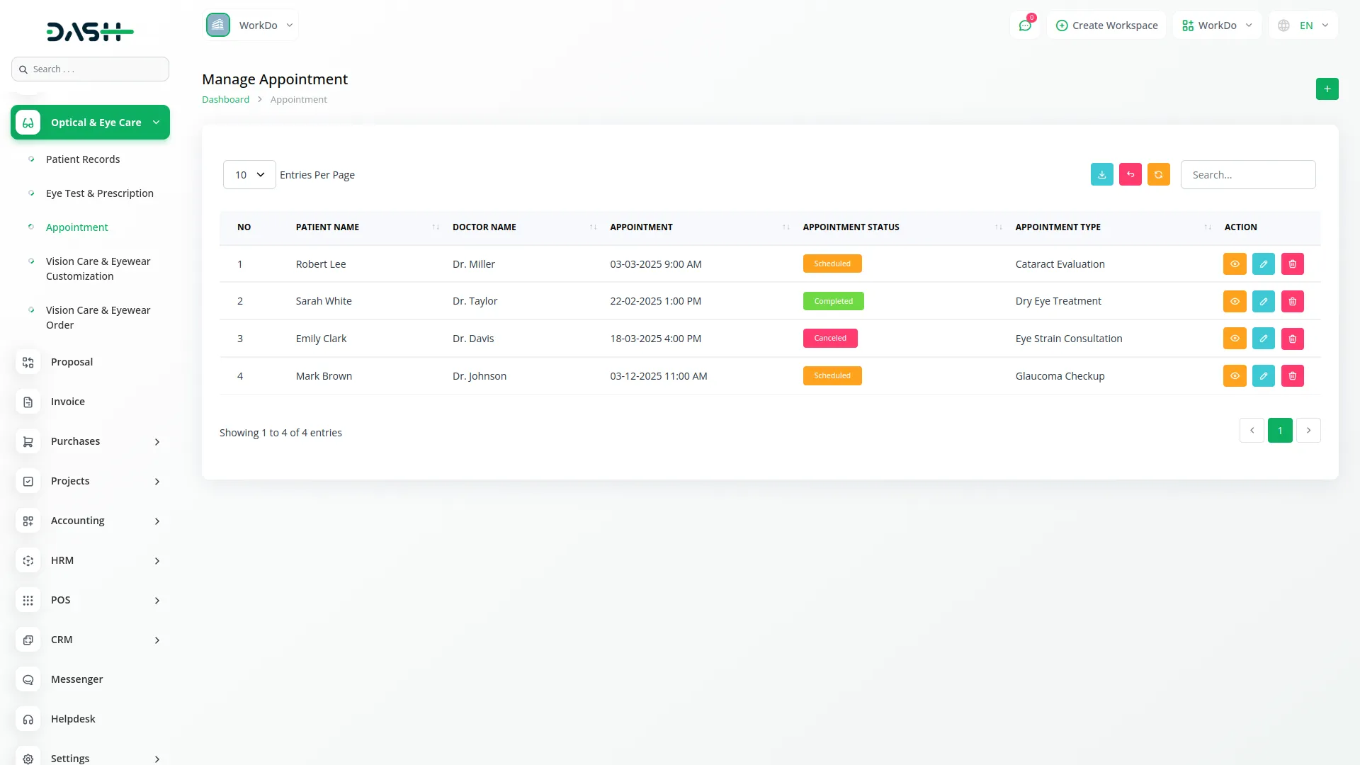 optical eyecare center