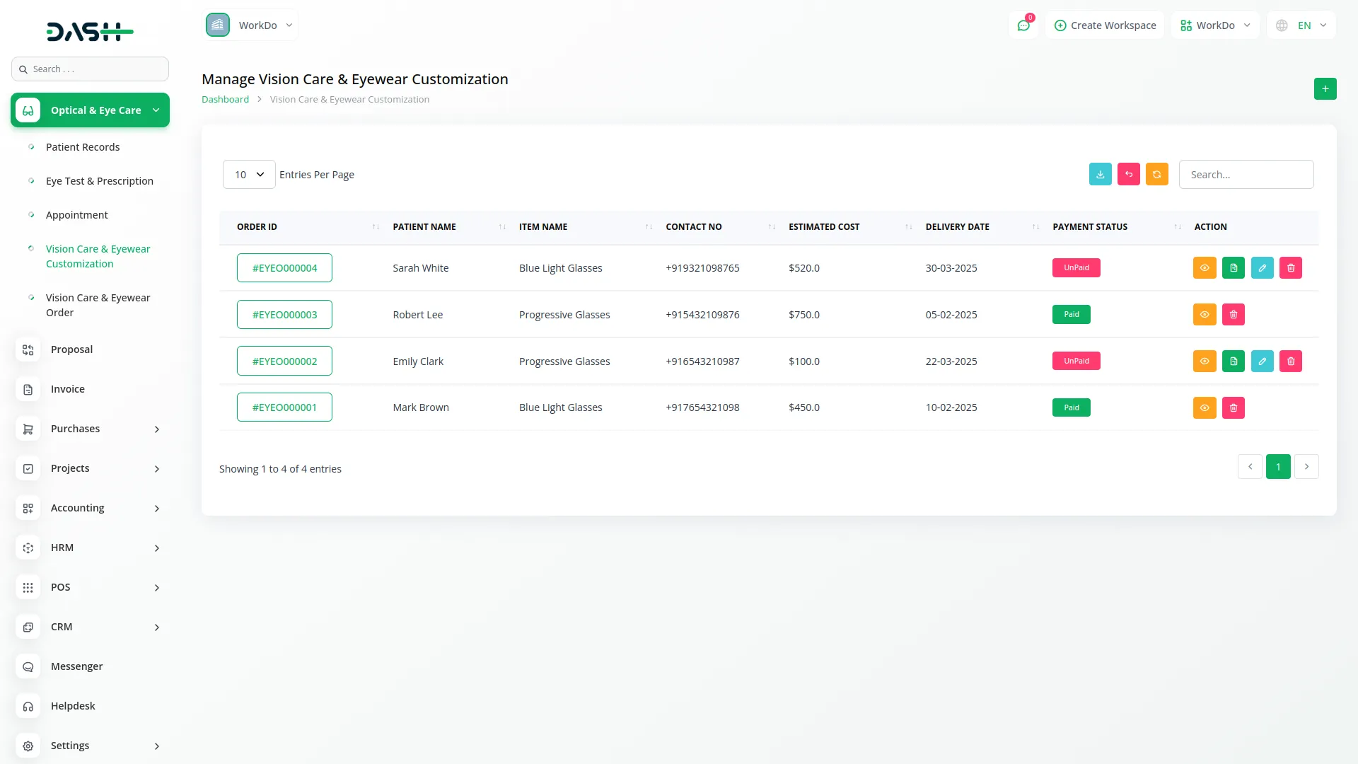 optical eyecare center