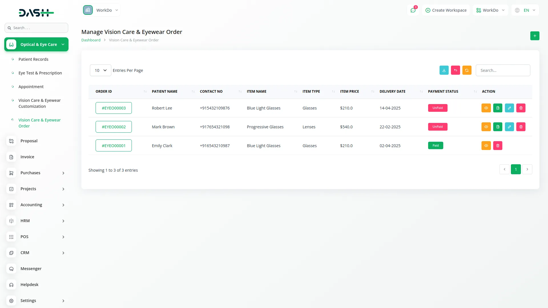 optical eyecare center