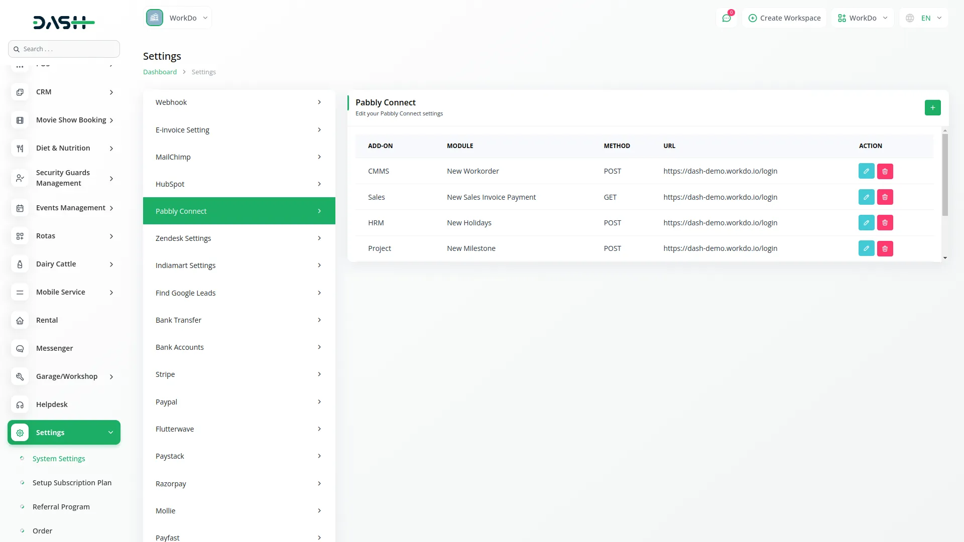 pabbly-connect dash saas