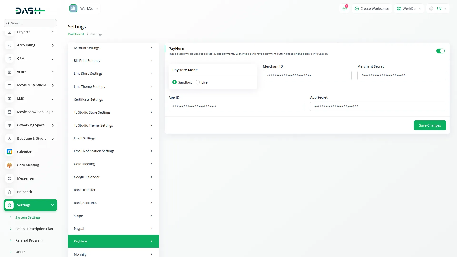 tattoo studio management dash