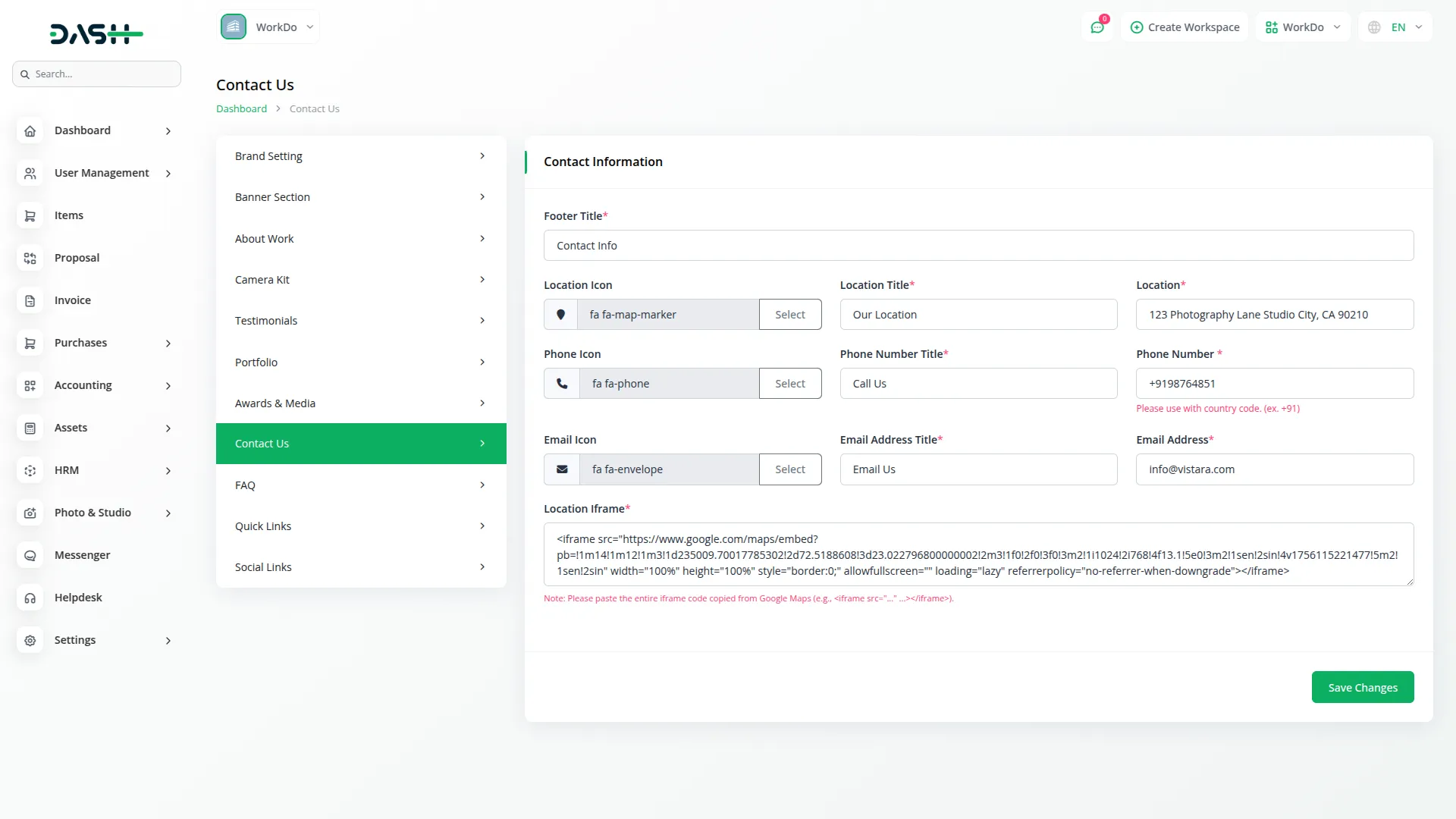 photo & studio management