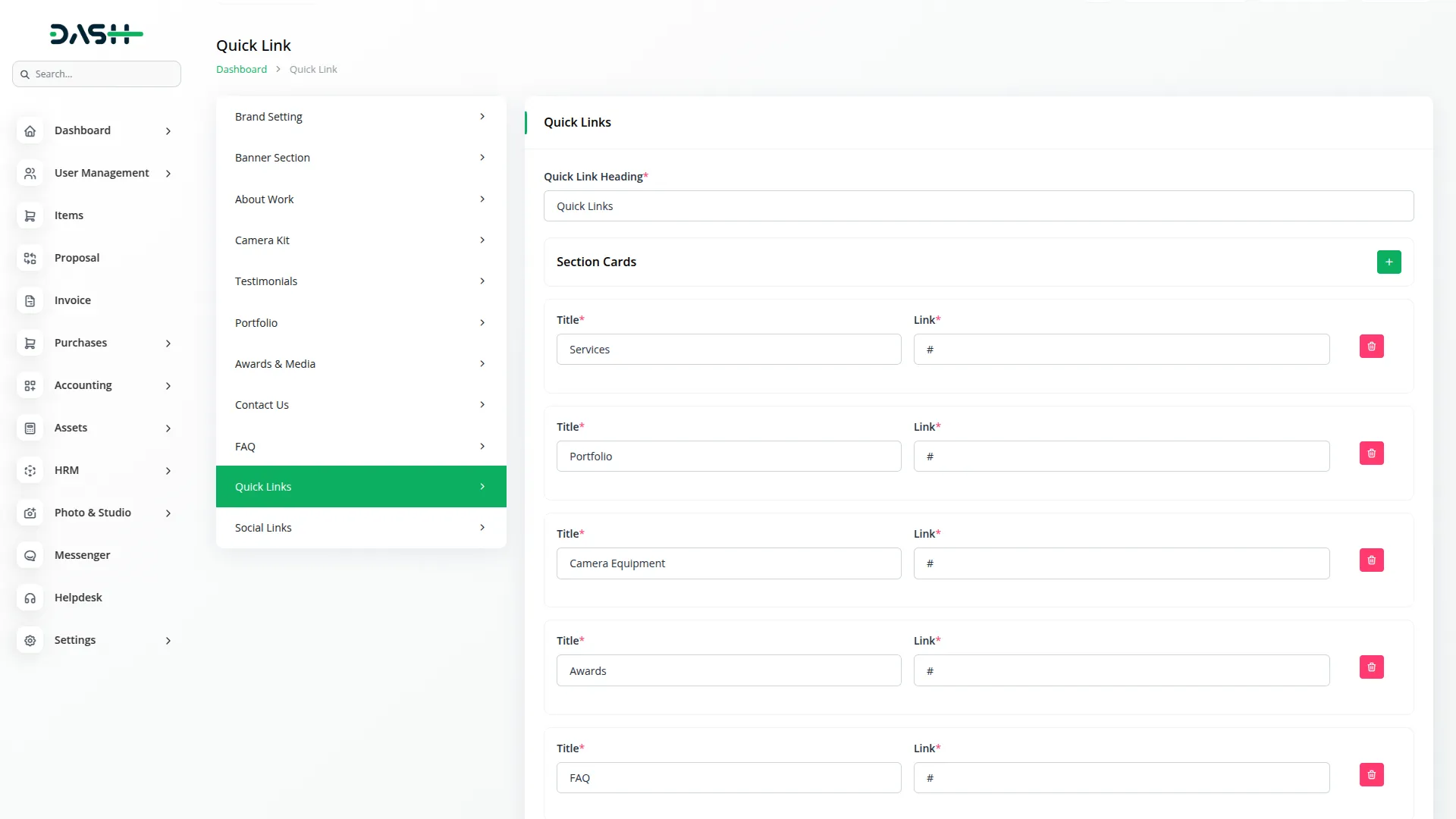 photo & studio management