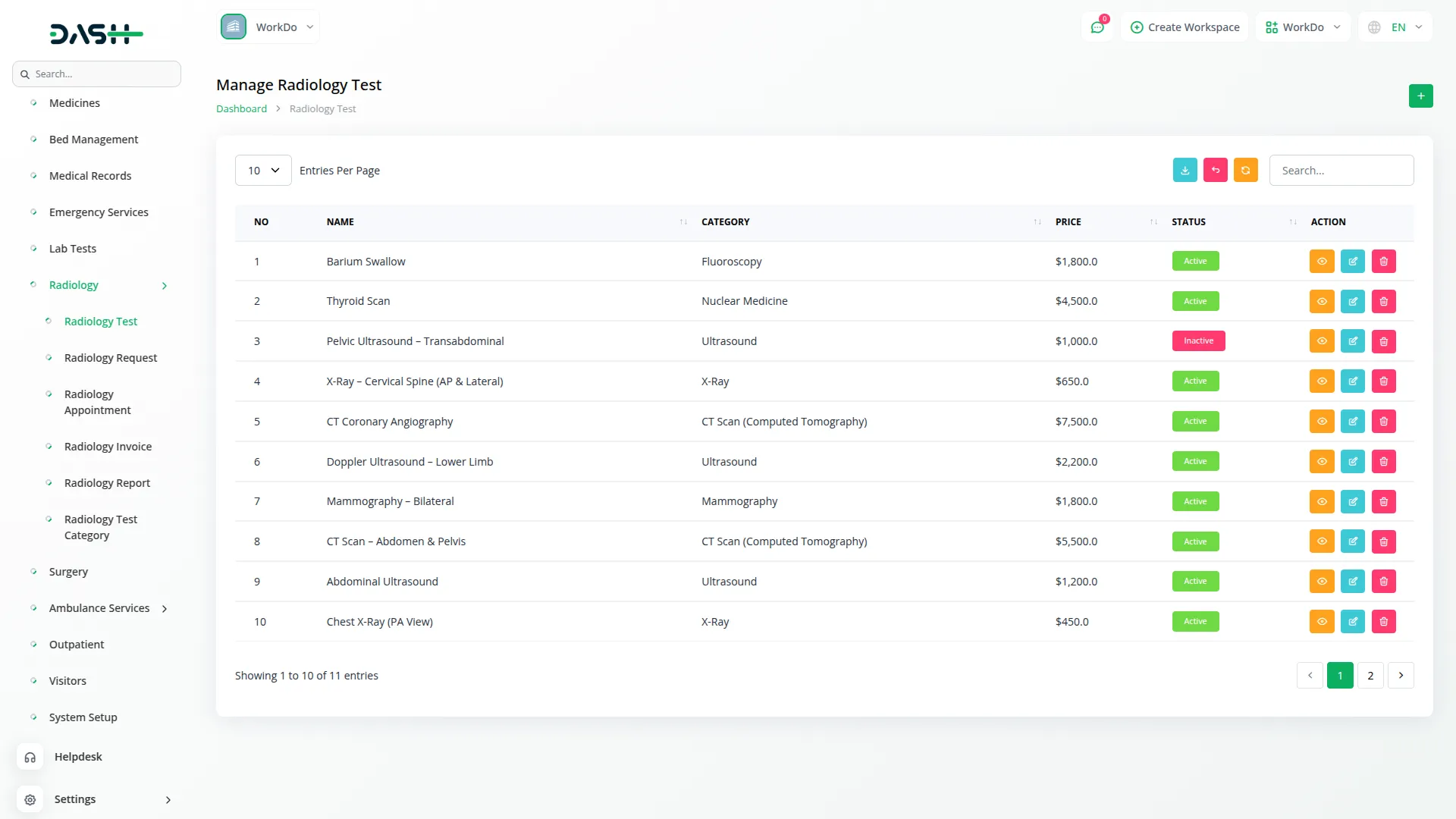 radiology management