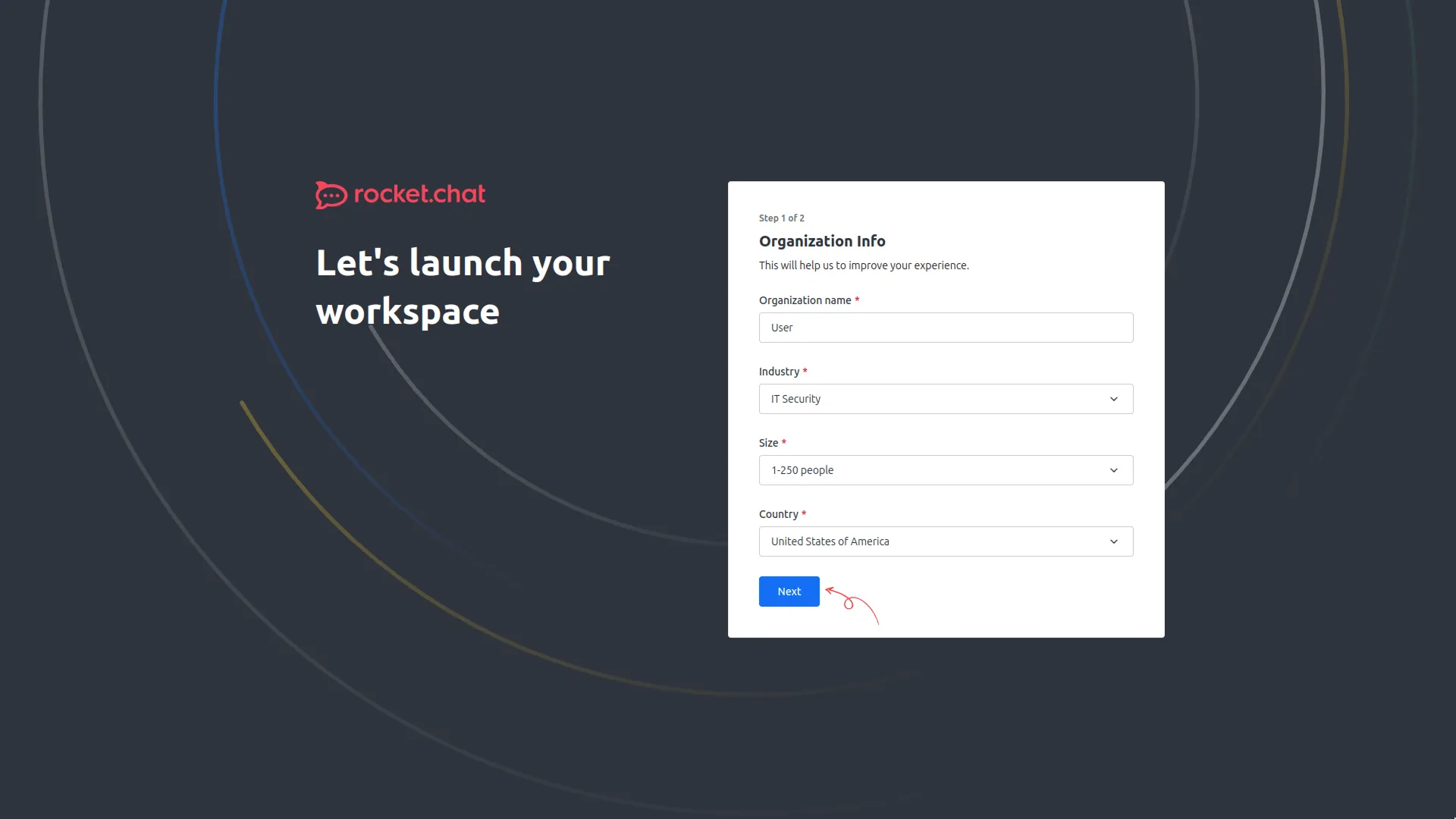 rocketchat credentials