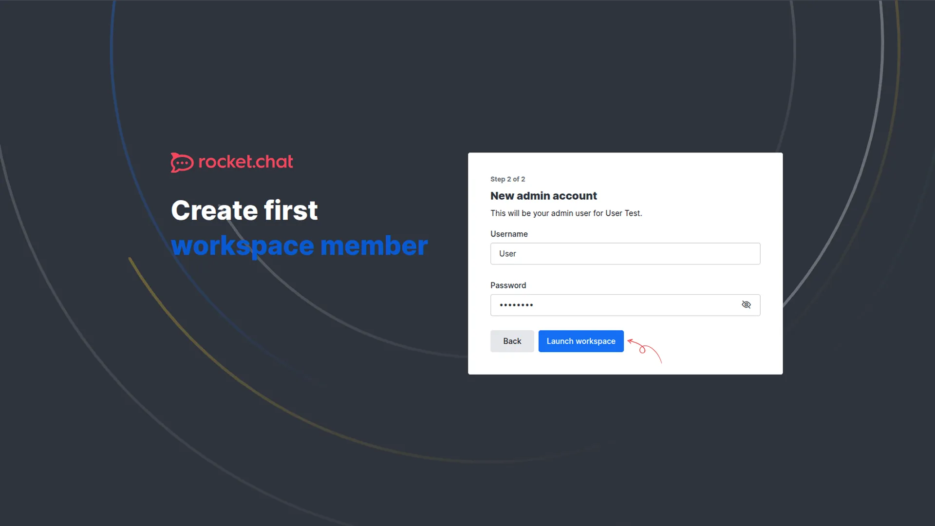 rocketchat credentials