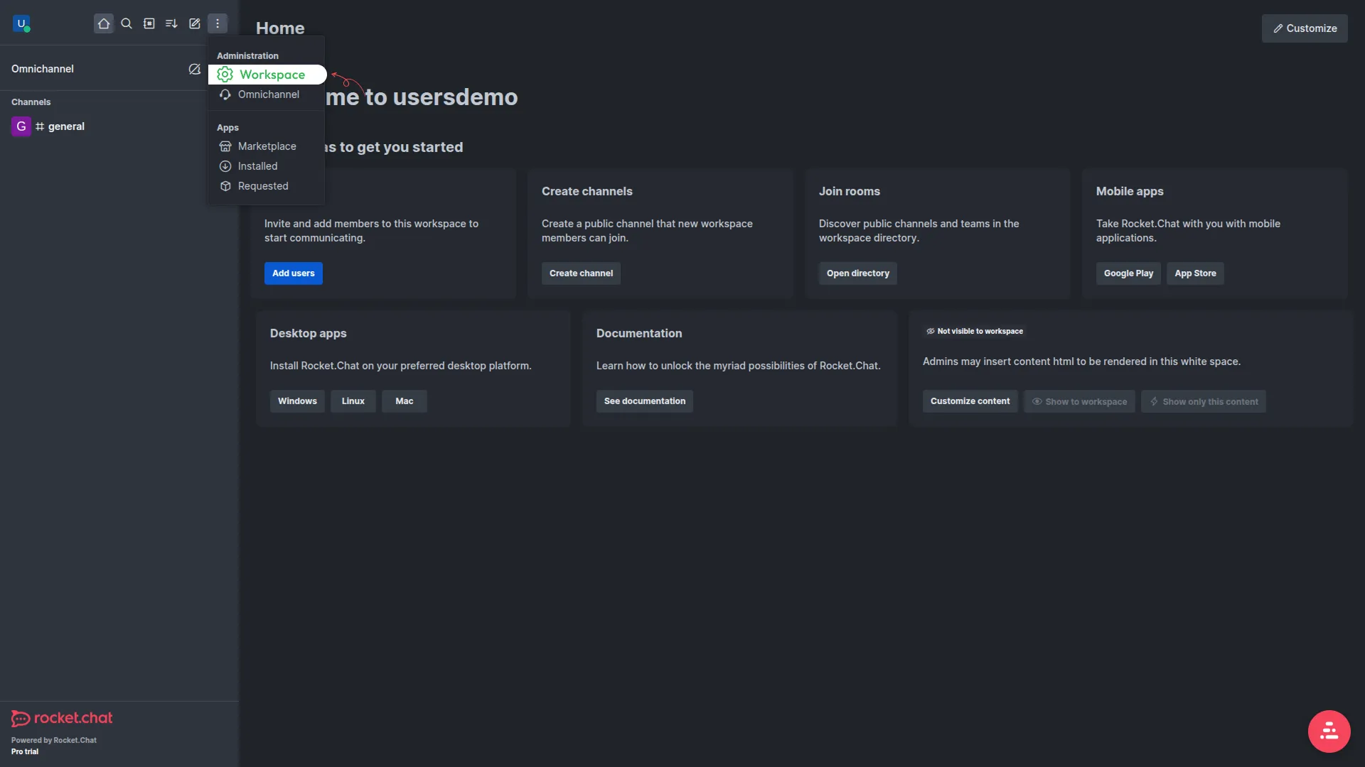 rocketchat credentials