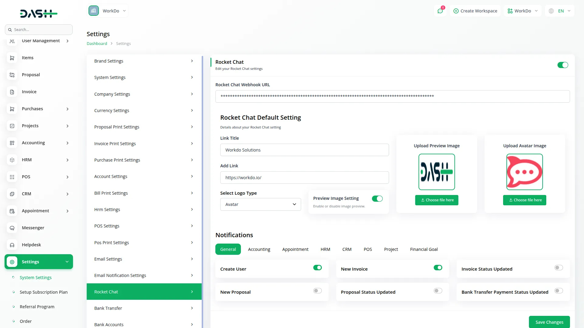 rocketchat integration