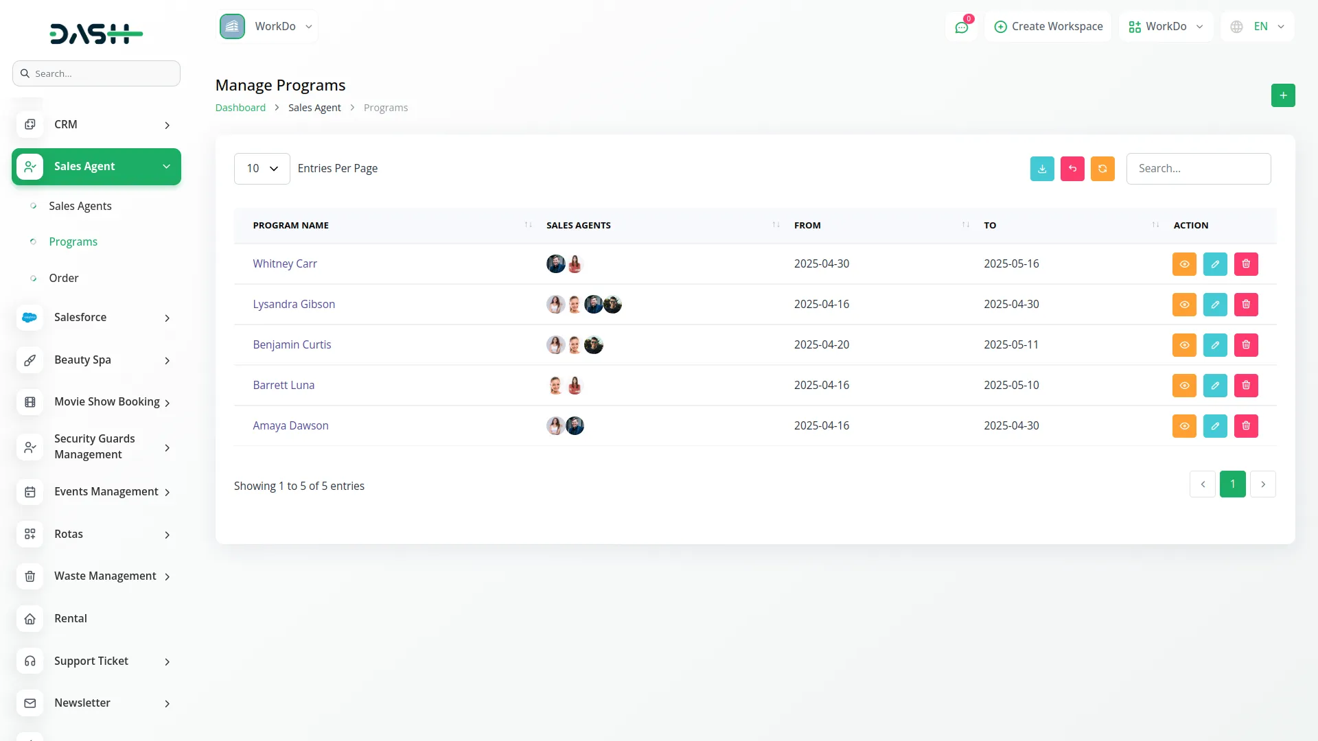 sales-agent dash saas