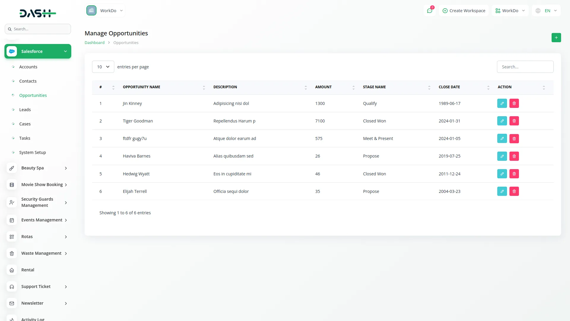 salesforce dash saas