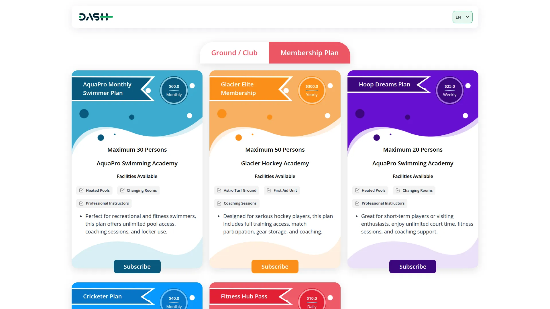 sports club management
