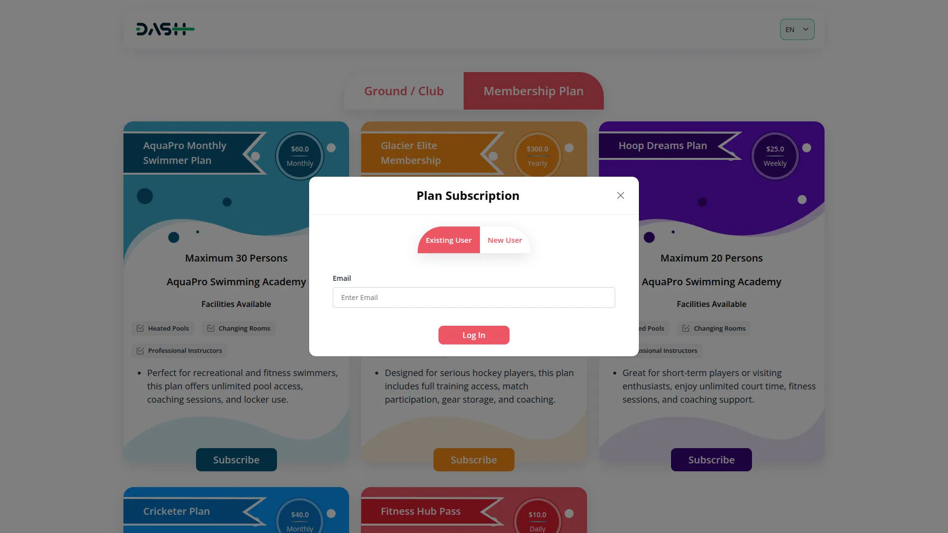 sports club management