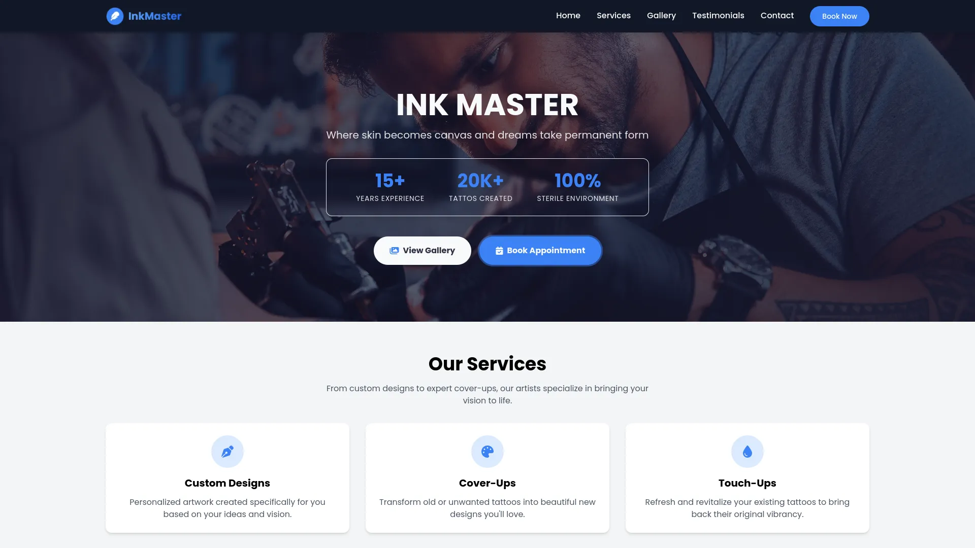 tattoo studio management dash