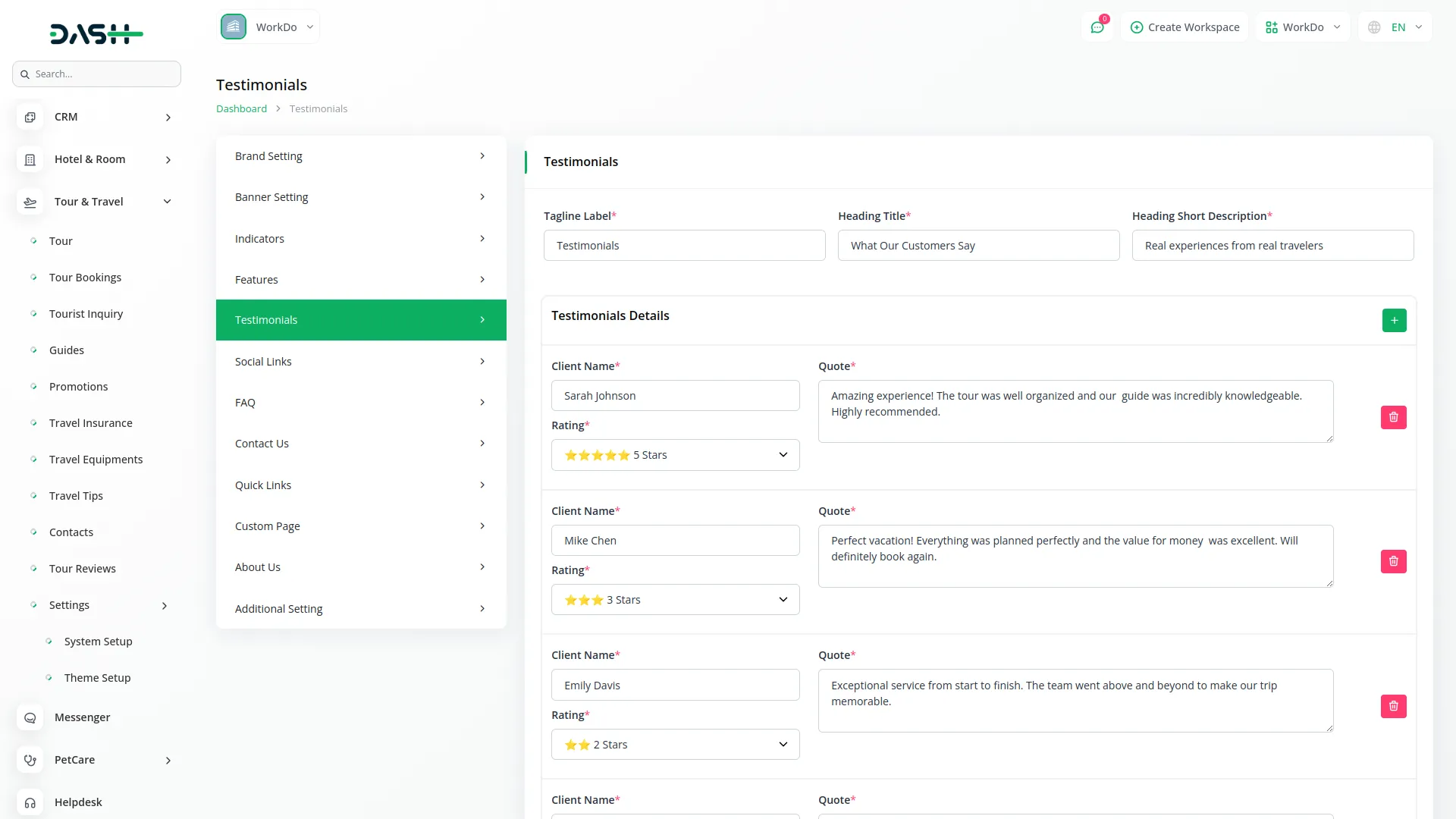 tour and travel management