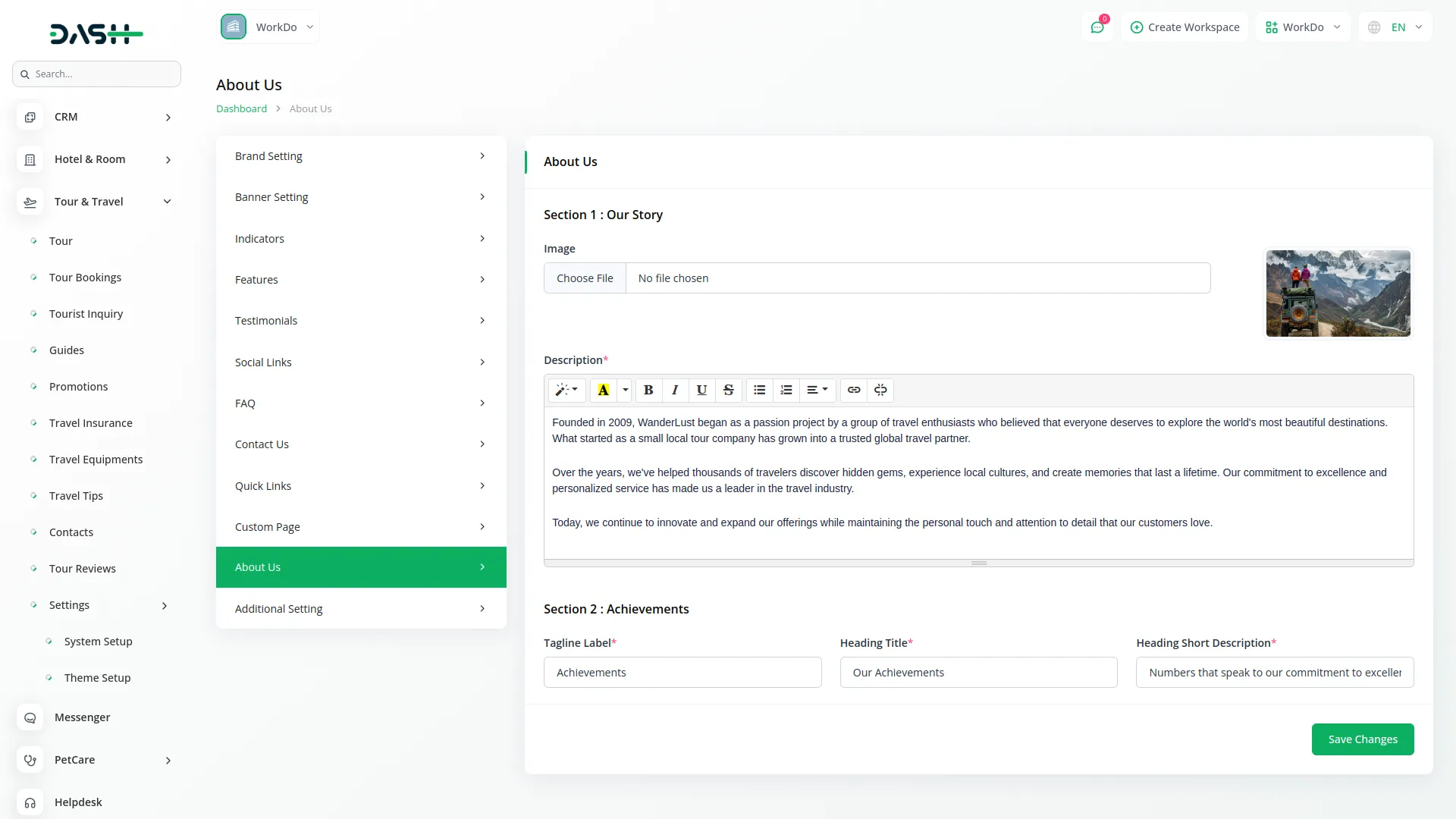 tour and travel management