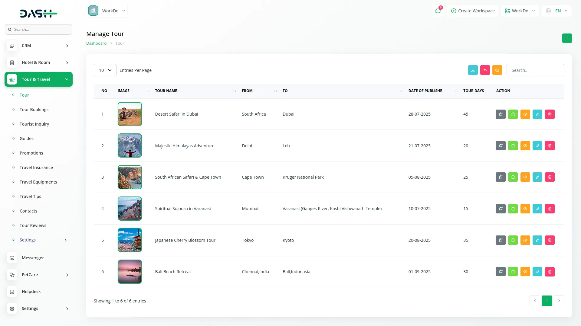 tour and travel management