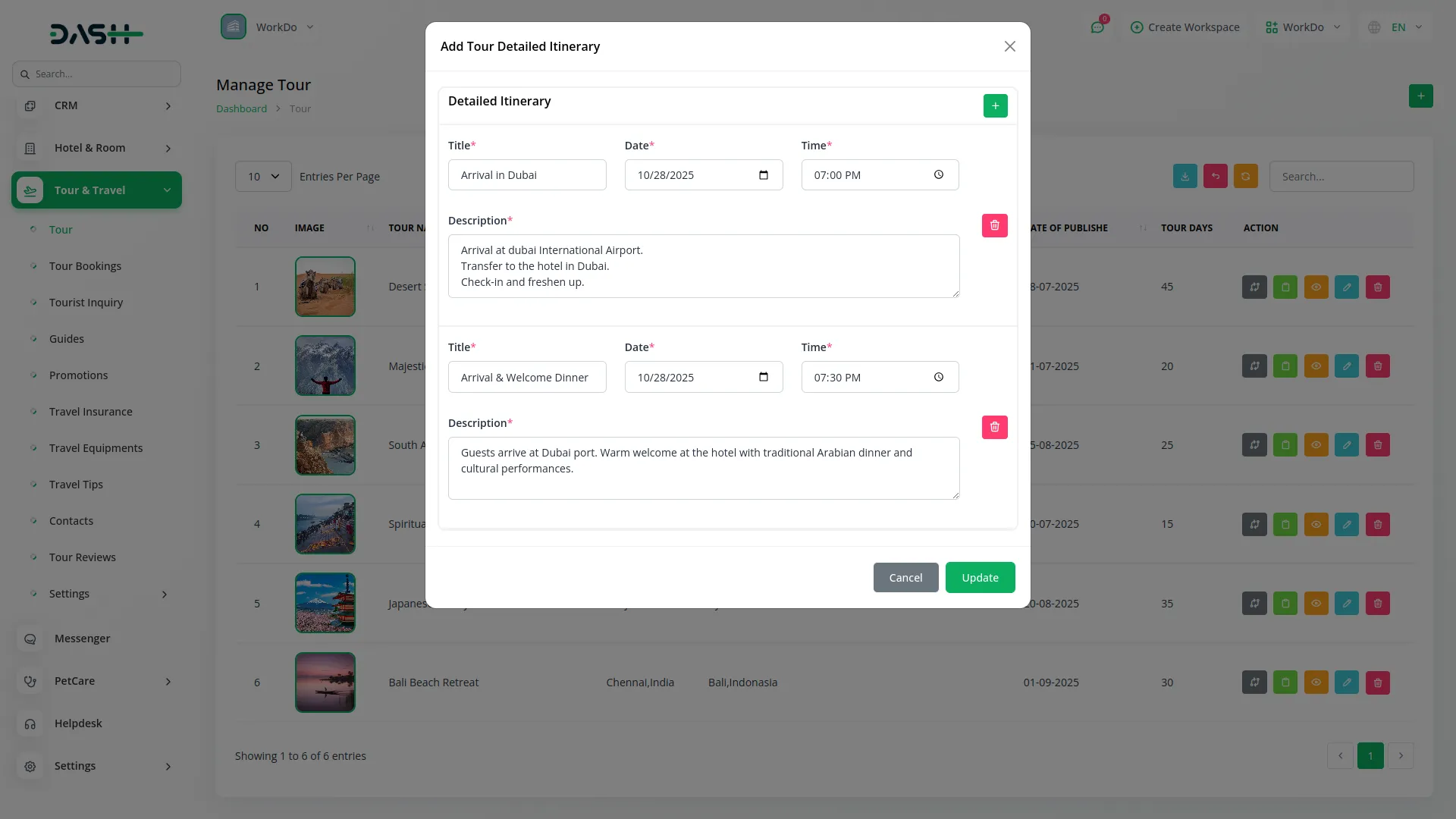 tour and travel management
