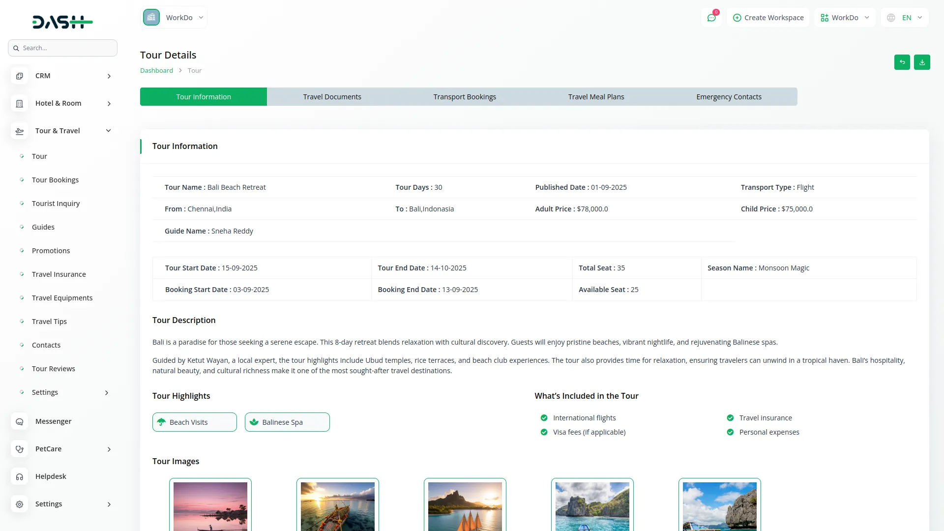 tour and travel management