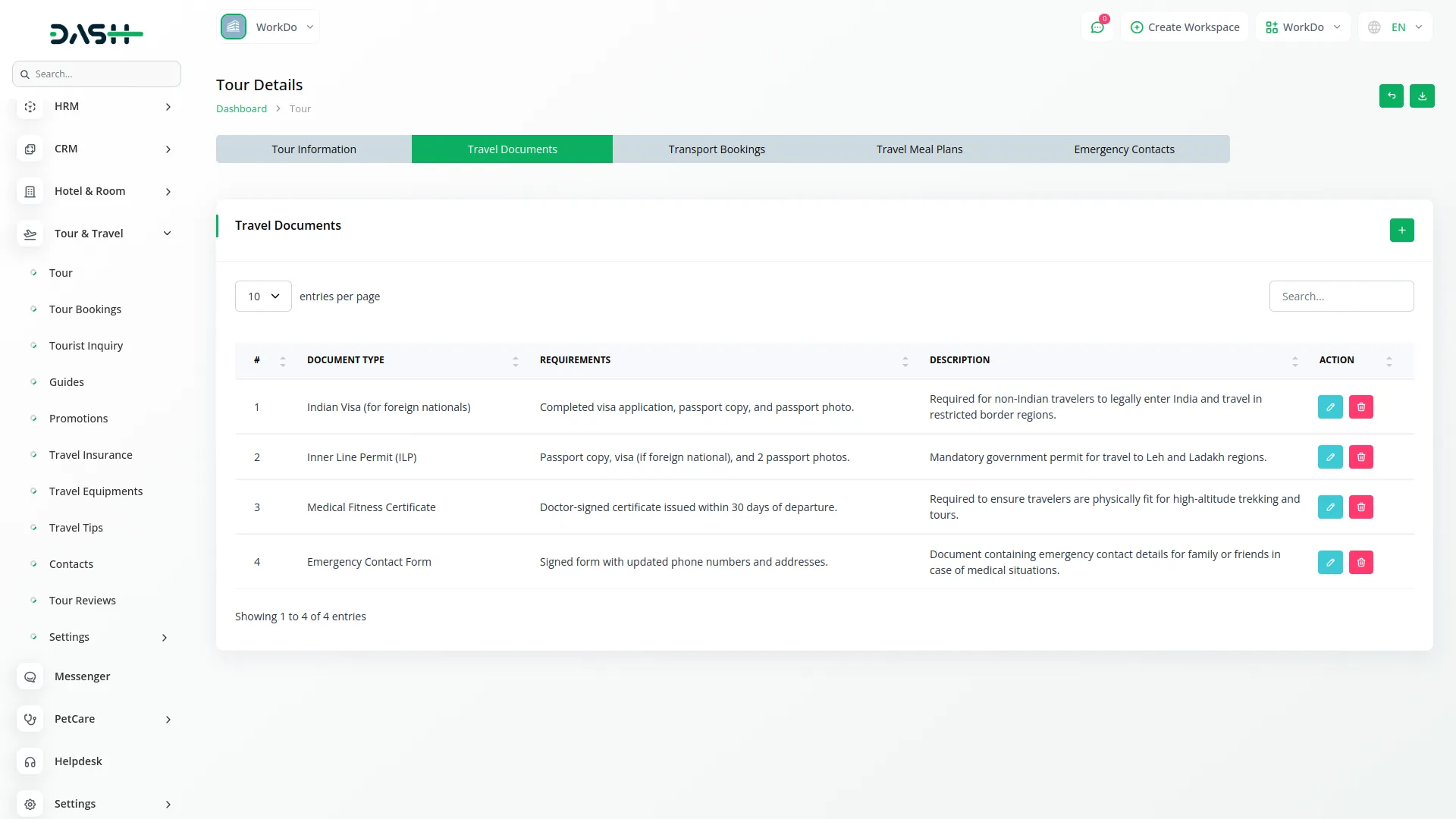 tour and travel management