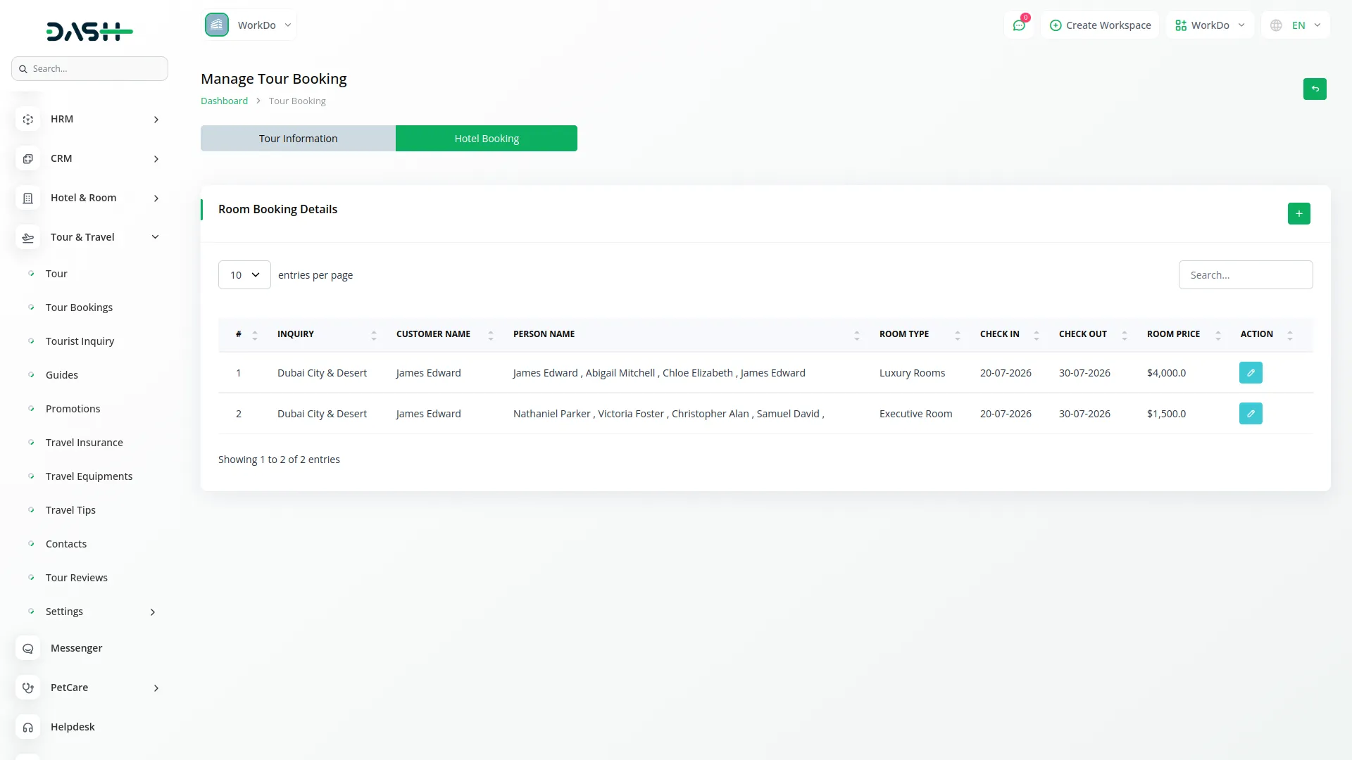 tour and travel management