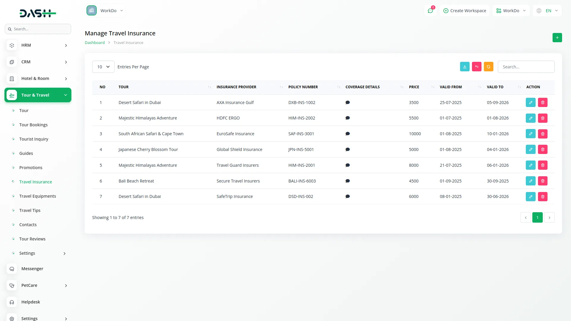 tour and travel management