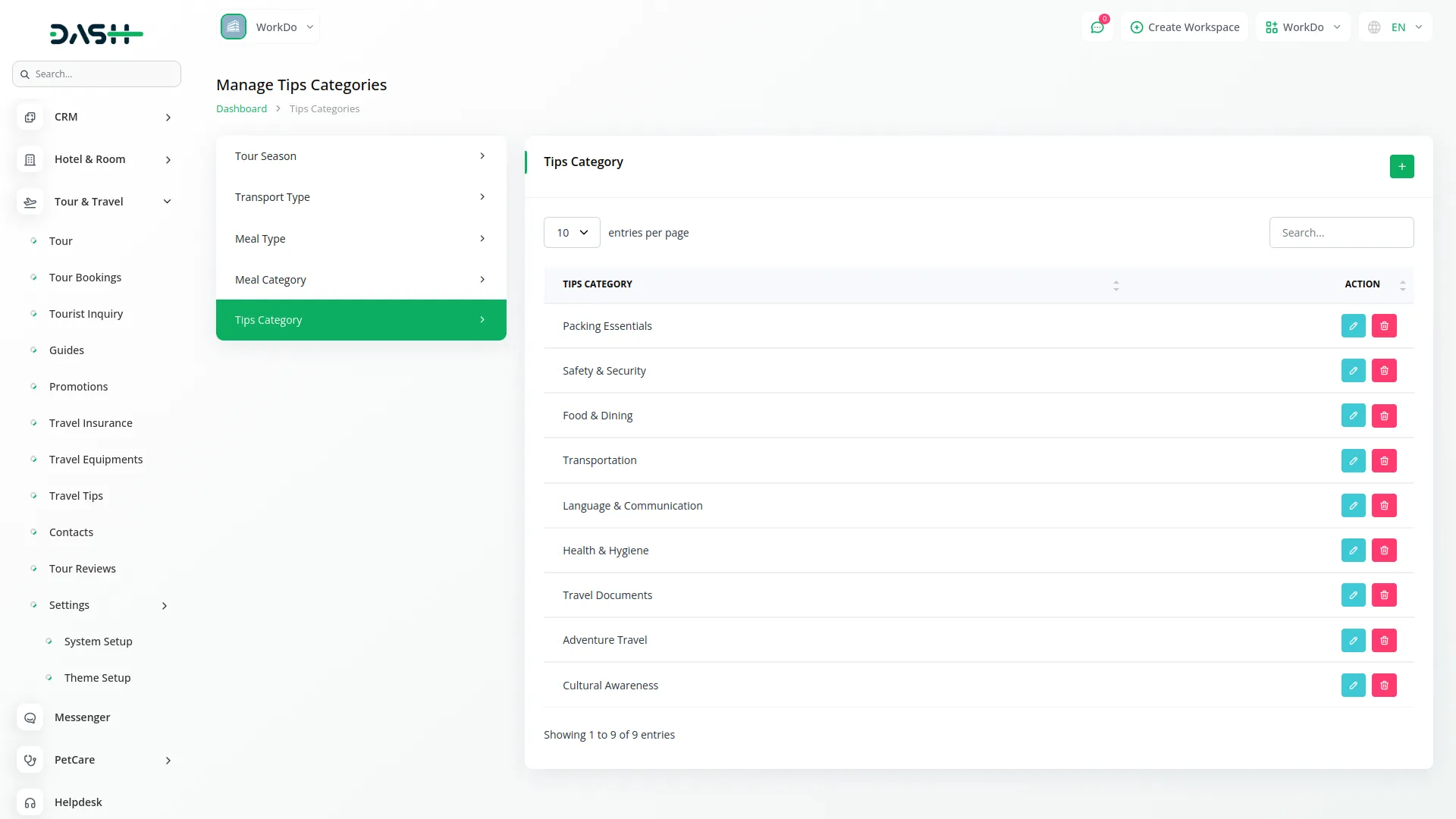 tour and travel management