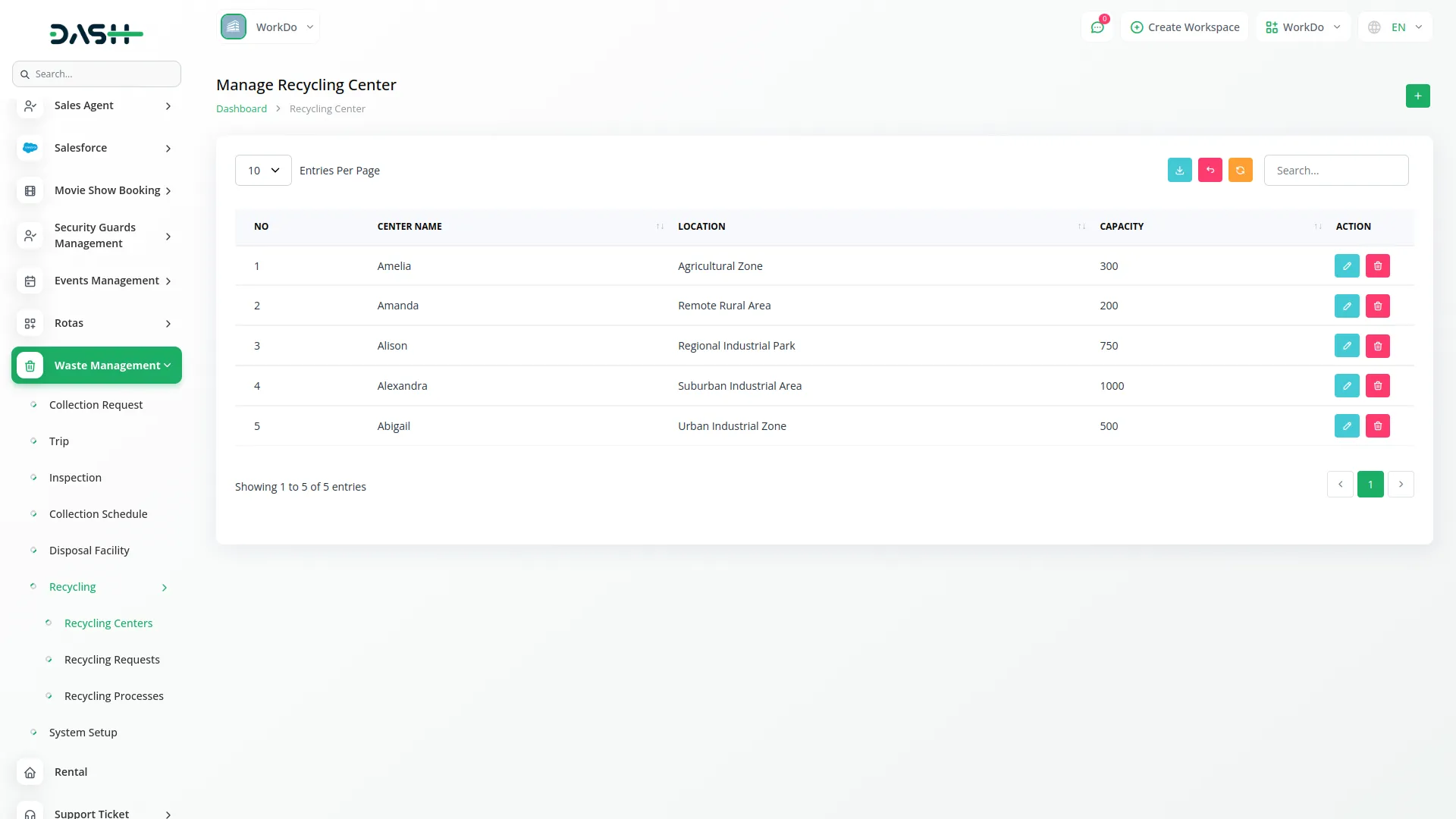 waste-management dash saas
