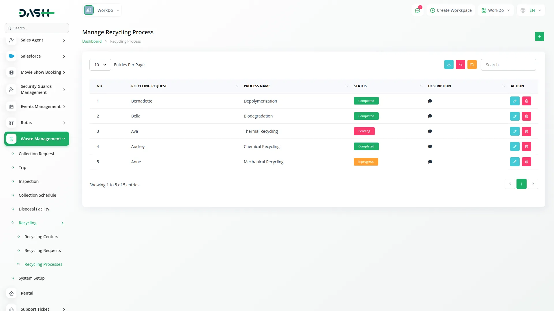 waste-management dash saas