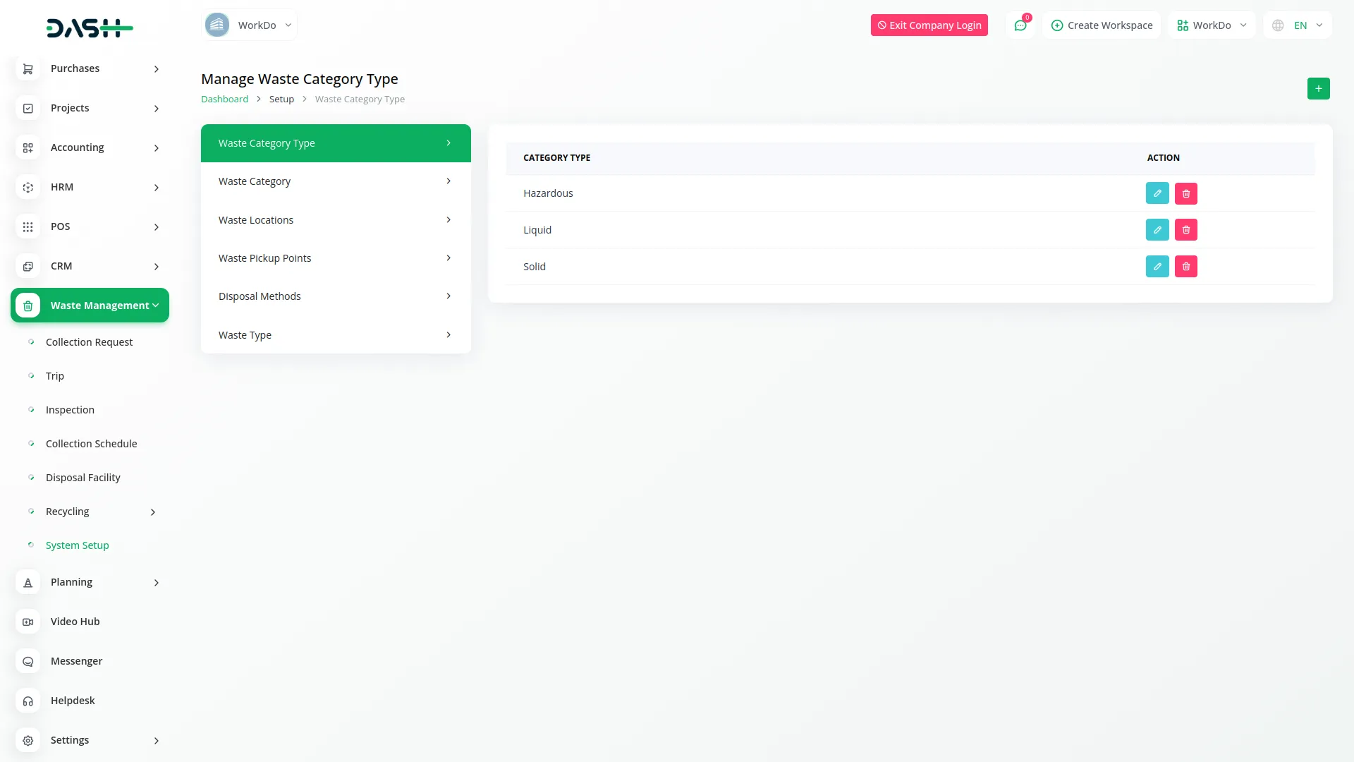 waste-management dash saas