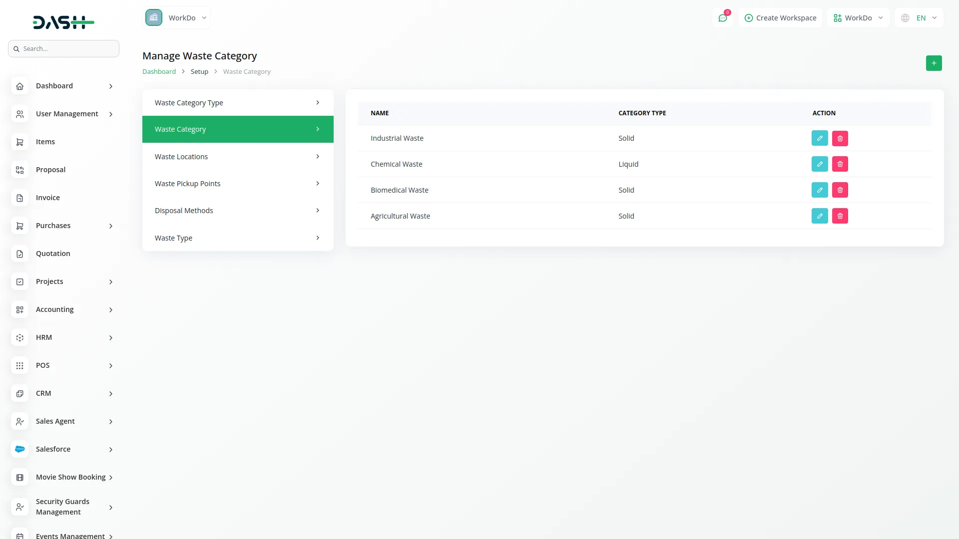waste-management dash saas
