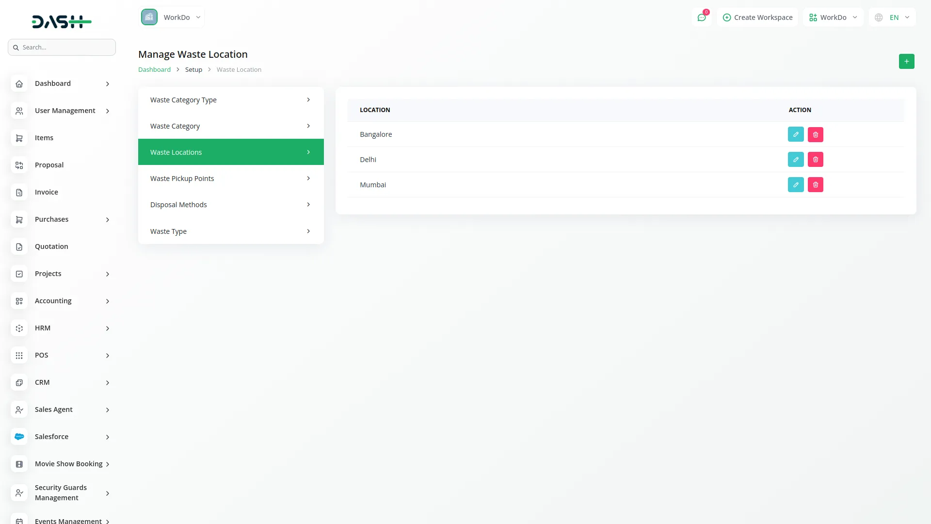 waste-management dash saas