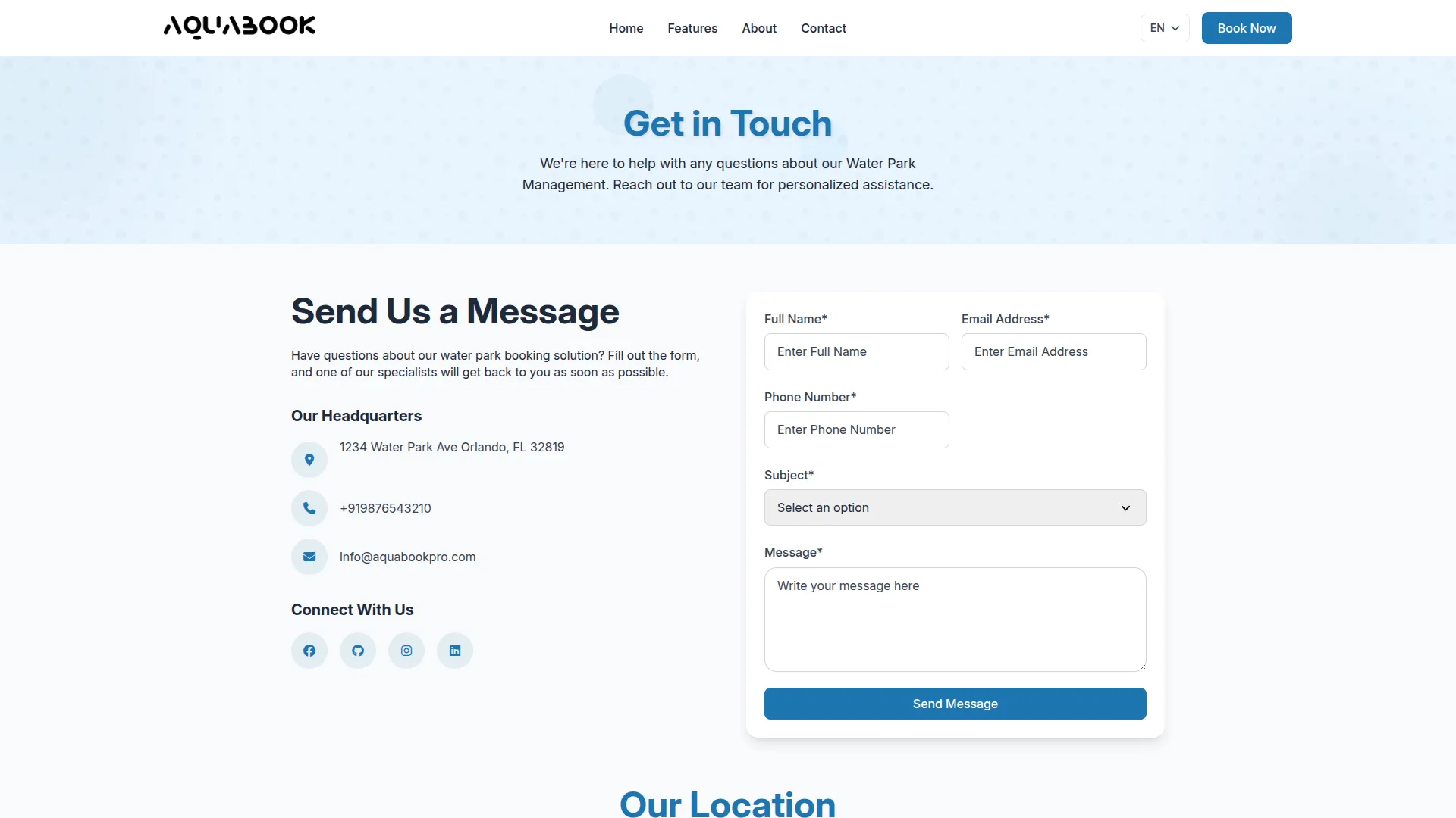 water park management